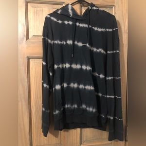 Black Tie-Dye Hoodie